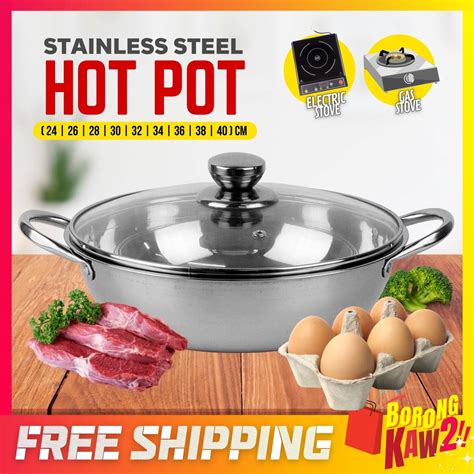 Bkk Cm Stainless Steel Multi Functional Hot Pot Shabu Soup Pot Periuk