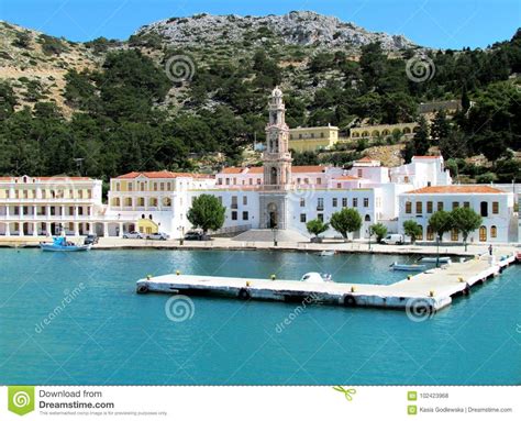 Symi Island, Greece stock photo. Image of front, view - 102423968