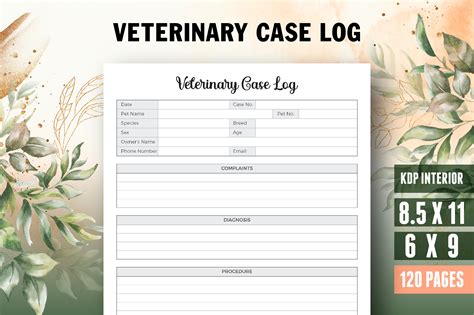 Veterinary Case Log Book Pet Journal Graphic By Vector Cafe · Creative