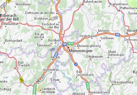 Map of Memmingen - Michelin Memmingen map - ViaMichelin