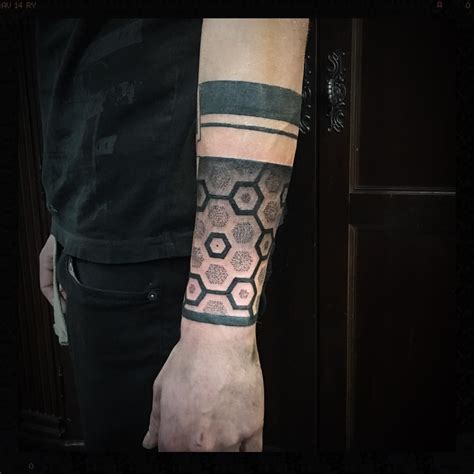 Geometric Armband Done By Kaitlin Green In Denver Colorado Dotwork