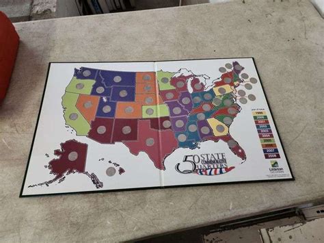 STATE QUARTER MAP & QUARTERS - Isabell Auction