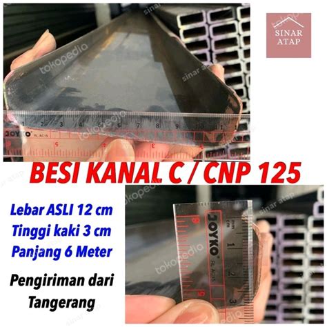 Jual BESI CNP KANAL C 125 TEBAL 1 7 MM PANJANG 6 METER Shopee Indonesia