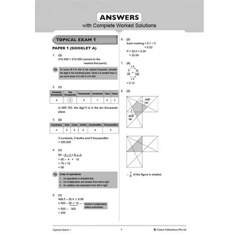 Psle Examination Questions Topical Mathematics Pack