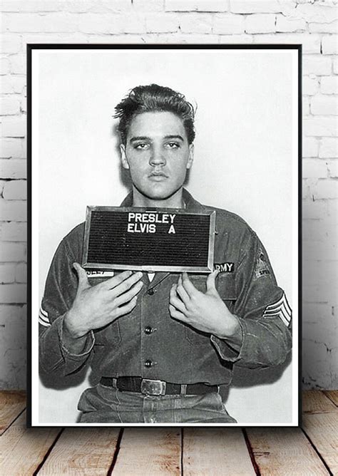 Elvis Presley Mugshot Wall Art Gift For Him Cool Retro Etsy