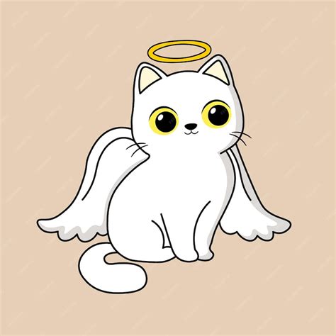 Premium Vector Cute Angel Cat Vector