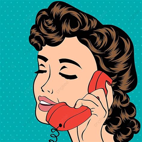 Cute Retro Woman In Pop Art Comics Style Vector Lady Hair Lips Png