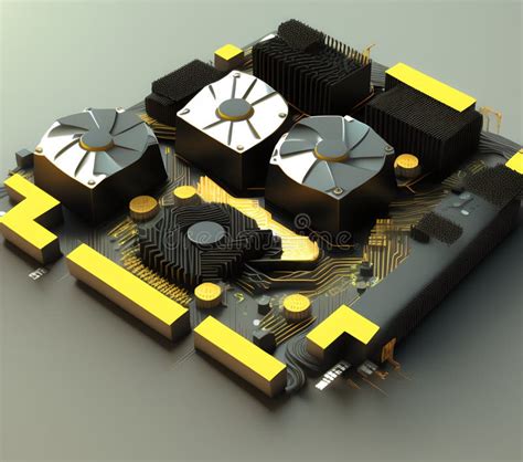 CPU and GPU Chip Concept, Generative AI Illustration Stock Illustration ...