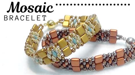 How To Make A Mosaic Bracelet With Tila And Superduo Youtube