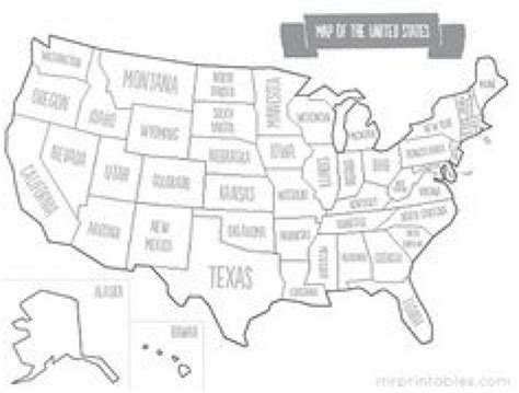 Printable Map Of Usa With States Names Also Comes In Color But Intended For 50 States Map