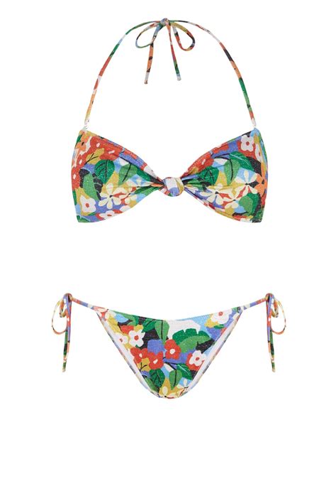 Bikini Bandeau Amazonia Tie Multicolor Robin Collection Robin Collection