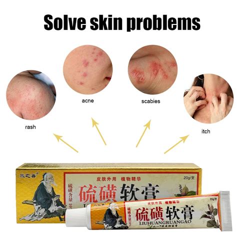 Sulfur Anti Scabies Mite Pubic Lice Cream Treatment For Rash Ance