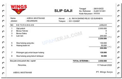 Gaji Pt Wings Surya Semua Jabatan Dinaspajak