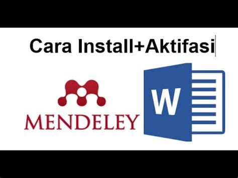 Cara Install Mendeley Dan Mengaktifkan Di Ms Word Plugin Untuk Pemula