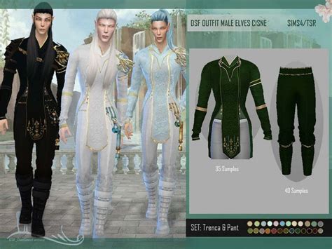 Sims Dsf Outfit Male Elves Cisne By Dansimsfantasy Cisne Clan