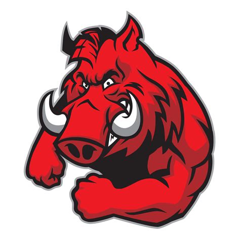 razorback mascot sport logo style 20121649 Vector Art at Vecteezy