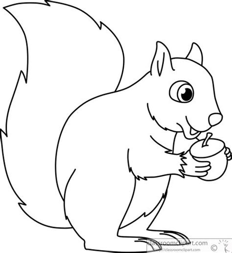 Squirrel clipart black and white free clipart images - Clipartix