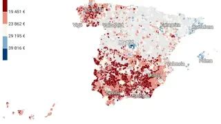 Estos son los pueblos más ricos y más pobres de España de Pozuelo de