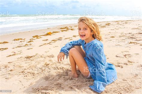 Happy Beach Girl Stock Photo Download Image Now 6 7 Years Beach