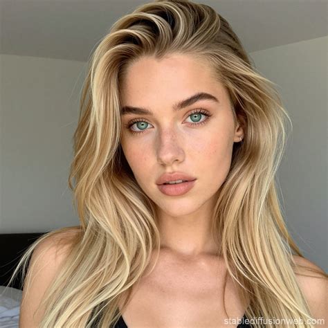 Blonde Beauty With Green Eyes Stable Diffusion Online