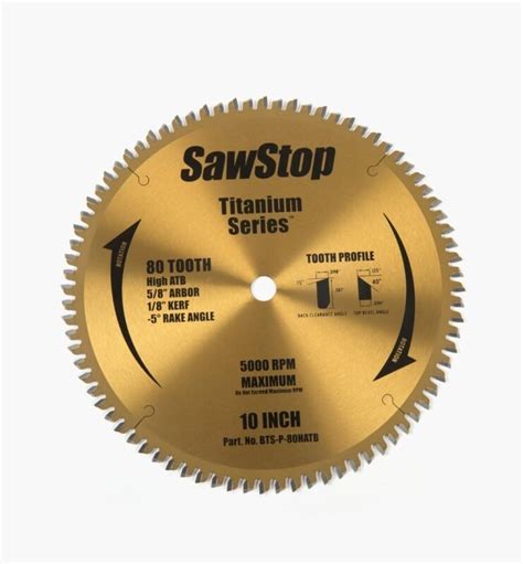 Sawstop Bts P 80hatb 10” 80 Tooth Blade 80 齒鋸片 Sikwood Supplies