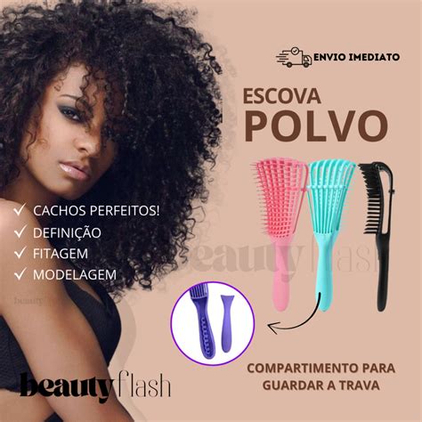Escova Para Desembaraçar Cabelo Cacheado - Escova Polvo Beauty Flash Cabelo Cacheado Crespo Desembaraçar Banho ...