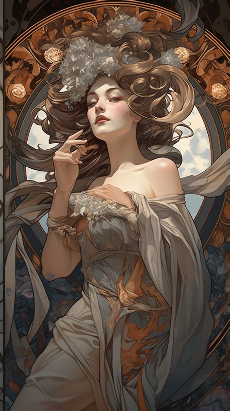 Art Nouveau Illustration Illustration Sketches Digital Portrait Art