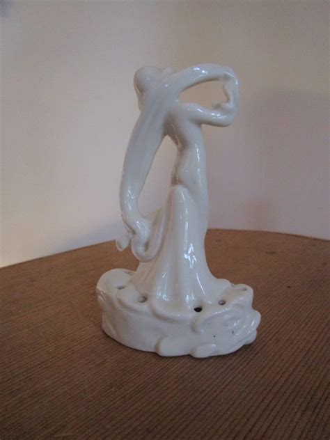 Antique Flower Frog Nude Nymph Figurine Standing On A Etsy