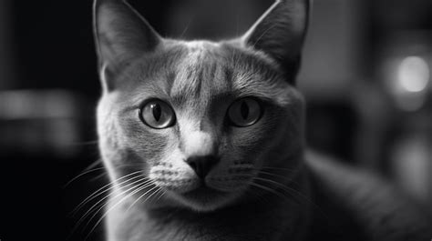 Premium Photo A Cat Is Sitting On A Table And Has A Black And White