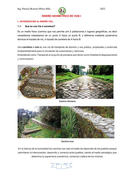 Ingenieria VIAL 1 MODULO DISEÑO GEOMETRICO DE VIAS I I