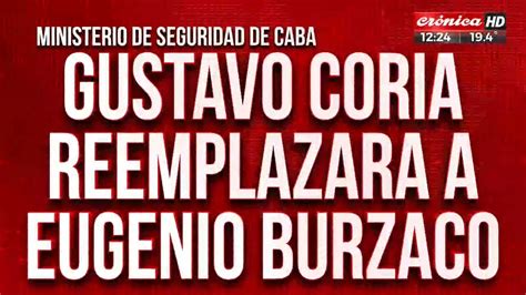 Gustavo Coria Reemplaza A Eugenio Burzaco En El Ministerio De Seguridad