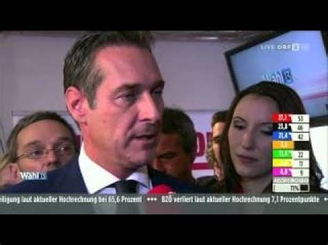 Wahl 13 HC Strache Zur Ersten Hochrechnung 2013 YouTube