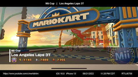 Mario Kart Tour Mii Cup Los Angeles Laps 3T YouTube