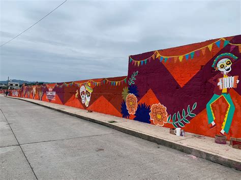 Gran mural en el panteón Dolores Todos Santos Tlapacoyan 2022