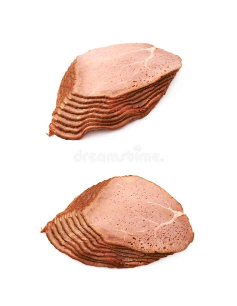 Sliced Smoked Ham Meat Isolated Stock Photo Image Of Meat Dinner