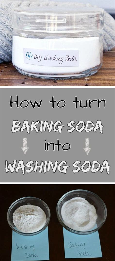 How To Turn Baking Soda Into Washing Soda Baking Soda Health Baking Powder Uses Baking Soda Uses