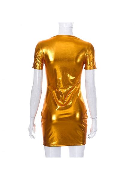 Golden Mini Dress Outfit Made