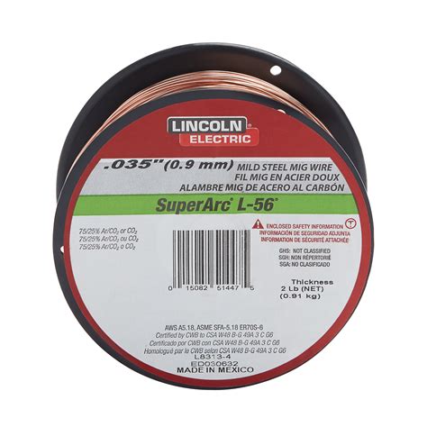 Lincoln Ed Superarc L Mig Wire Lb Plastic Spool Off