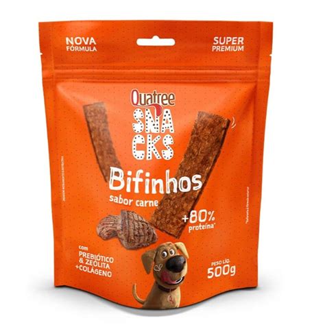 Snacks Bifinhos Sabor Carne 500g Quatree