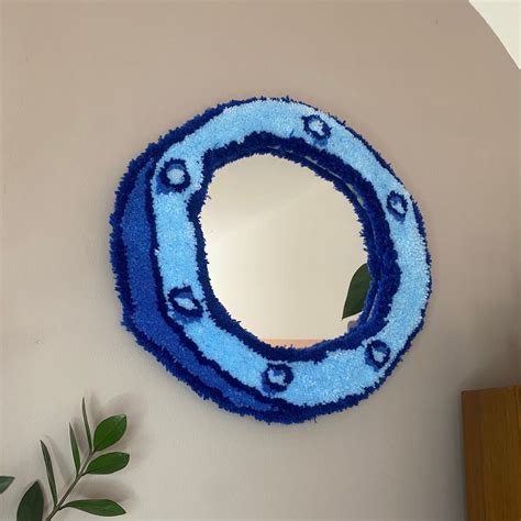 Porthole Tufted Mirror Personalised Round Rugs Hand Tufted - Etsy