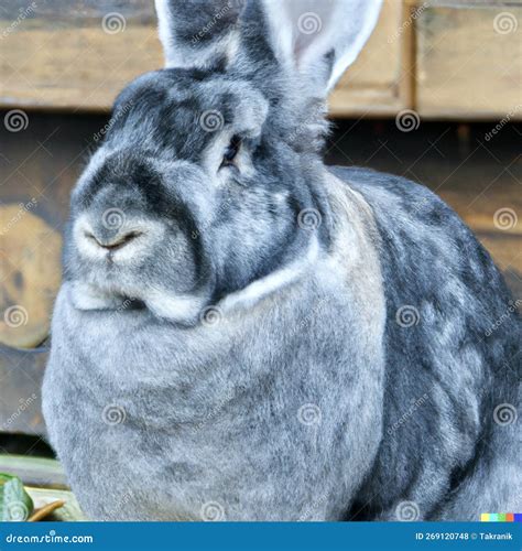 Flandra Belgian Giant Rabbit Stock Illustration Illustration Of