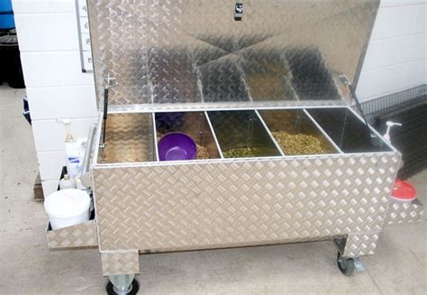 Equine Fodder Bin Complete With Castors For Mobile Feeding Horse