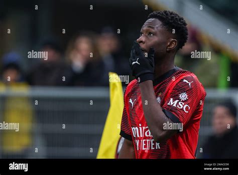 Milan Italy 02nd Jan 2024 Chaka Traore Of AC Milan Reacts During