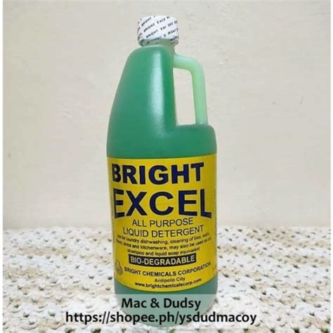 Bright Excel All Purpose Liquid Detergent 1 Liter Shopee Philippines