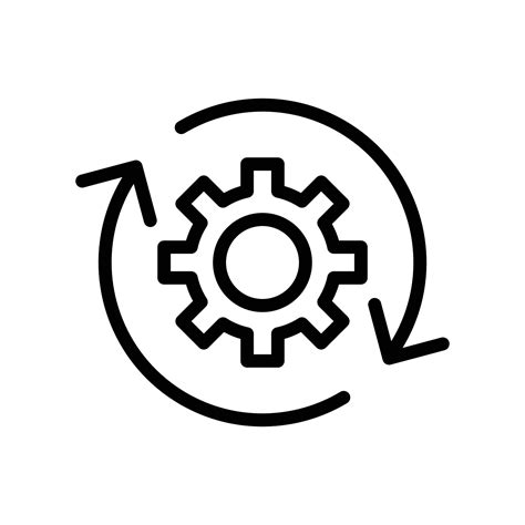 Reset Settings Factory Reset Icon In Line Style Design Isolated On