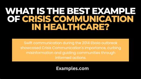 Crisis Communication In Healthcare Examples