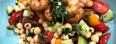 Mediterranean Shrimp and Garbanzo Bean Salad