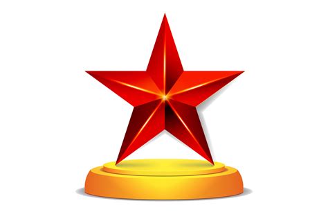 Modern Star Award Shiny Vector Illustration Trophy Challenge Prize