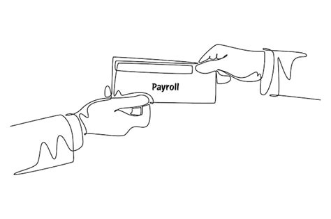 Icono de dibujo de línea continua de pago de salario empleado o