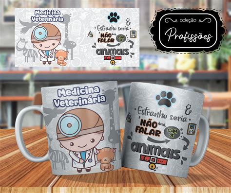 Caneca Profissão medicina veterinaria Elo7 Produtos Especiais